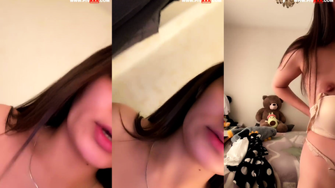 zara webcamde amını açıp parmaklıyor